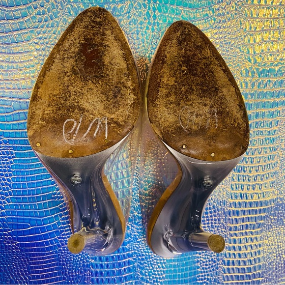 💕 YEEZY Season 4 PVC mule size 6 lucite wedge heel clear plastic slip on BARBIE - Picture 14 of 15